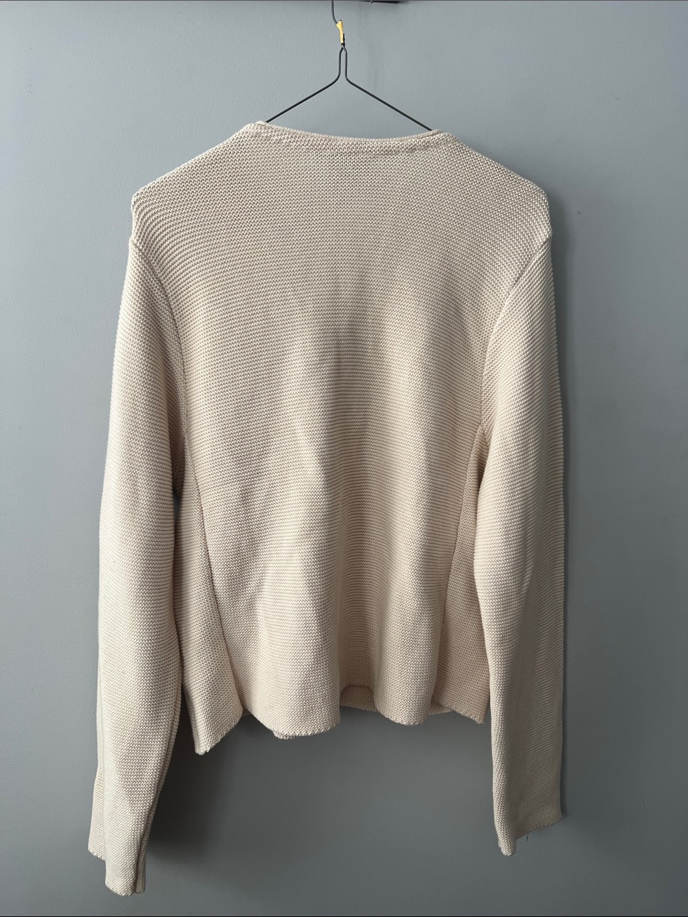 Cream Button-Front Cardigan Sweater - Picture 4 of 4